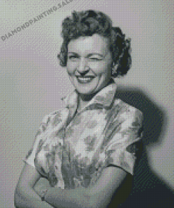 Monochrome Betty White Diamond Painting