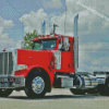 Red Peterbilt Semi Diamond Painting