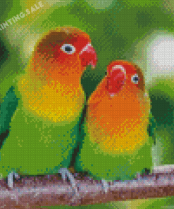 Cute Lovebirds Diamond Painting