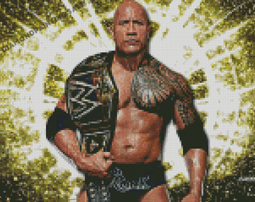 WWE The Rock Diamond Painting