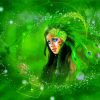 Aesthetic Green Lady Art Diamond Painting