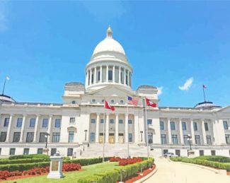 Arkansas State Capitol Building Diamond Painting