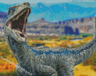 Blue Jurassic World Diamond Painting