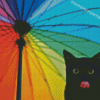 Cat Colorful Umbrella Diamond Painting