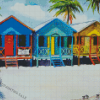 Colorful Beach Houses Diamond Painting