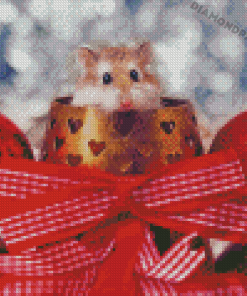 Cute Christmas Mouse Diamond Painting