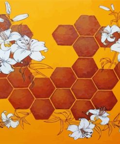 Flowers Honeycomb Diamond Painting
