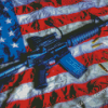 Gun And American Flag Diamond Painting