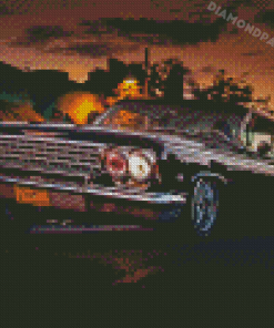 Black Lowrider Chevrolet Diamond Painting