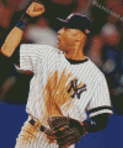 Derek Jeter Baseball Player Diamond Painting