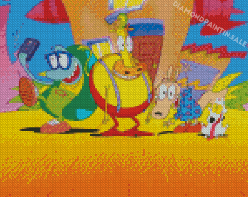 Rockos Modern Life Animation Characters Diamond Painting