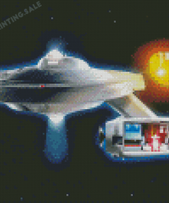 Starship Enterprise In The Starry Space Diamond Painting