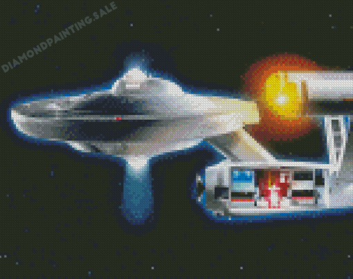 Starship Enterprise In The Starry Space Diamond Painting