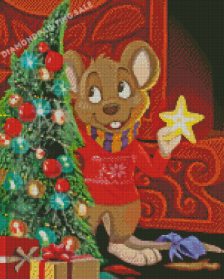 Happy Christmas Mouse Diamond Painting