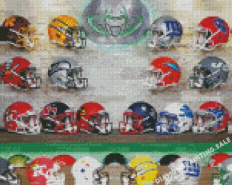 NFL Helmets Diamond Painting
