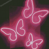 Neon Hot Pink Butterflies Diamond Painting