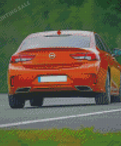 Orange Opel Insignia Diamond Painting