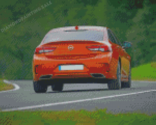 Orange Opel Insignia Diamond Painting