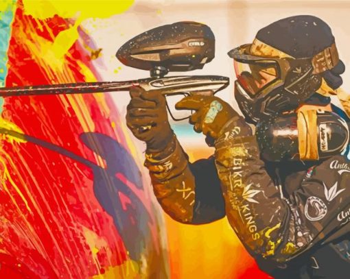 Paintball Game Player Diamond Painting