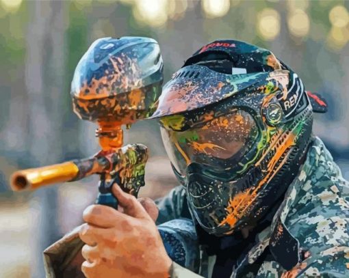 Paintball Player Diamond Painting