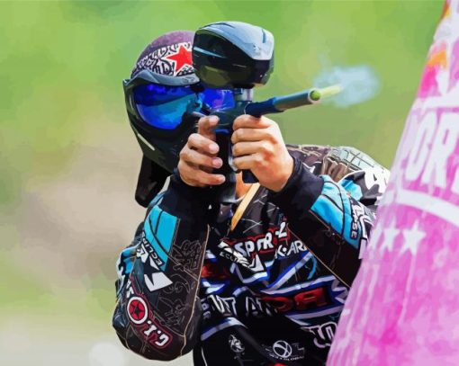 Paintball Sport Player Diamond Painting