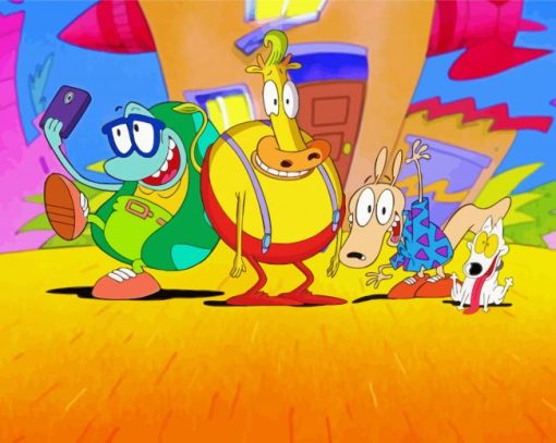 Rockos Modern Life Animation Characters Diamond Painting