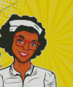 African American Nurse Pop Art Diamond Painting