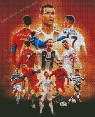 Cristiano Collage Football Player Diamond Painting