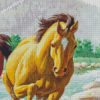 Cute Yellow Horse Diamond Painting