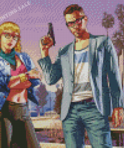 Grand Theft Auto V Characters Diamond Painting