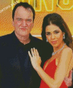 Quentin Tarantino And His Wife Diamond Painting