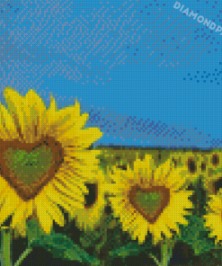 Sunflowers Heats Diamond Painting