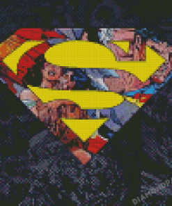 Superman Symbol Pop Art Diamond Painting