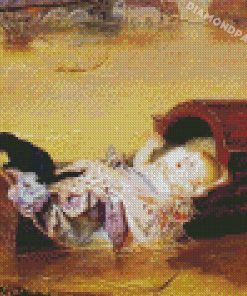 Abandoned Child And Cat Art Diamond Painting
