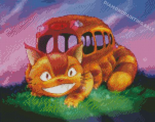 Aesthetic Cat Bus Diamond Painting