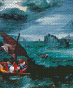Christ In The Storm On Sea Of Galilee Diamond Painting