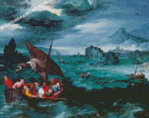 Christ In The Storm On Sea Of Galilee Diamond Painting