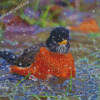 Cute Birds In Water Diamond Painting
