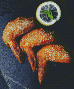 Tasty Chicken Wings And Lemon Diamond Painting