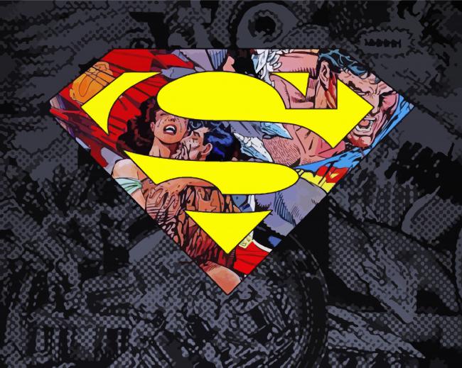 Superman Symbol Pop Art Diamond Painting