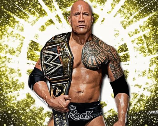 WWE The Rock Diamond Painting