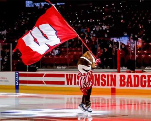 Wisconsin Badgers Hockey Diamond Painting