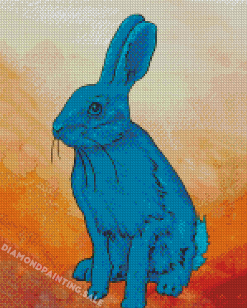 Aesthetic Blue Bunny Diamond Painting