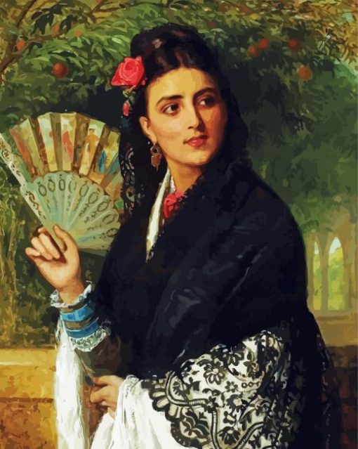 Aesthetic Spanish Lady Diamond Painting