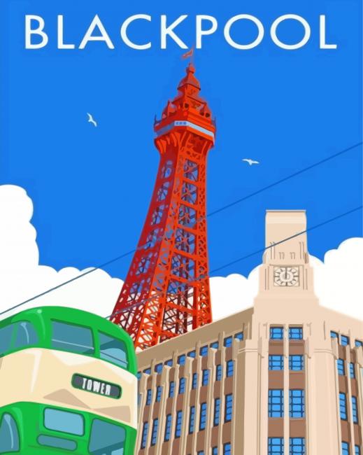 Blackpool Poster Diamond Painting