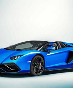 Blue Lamborghini Diamond Painting