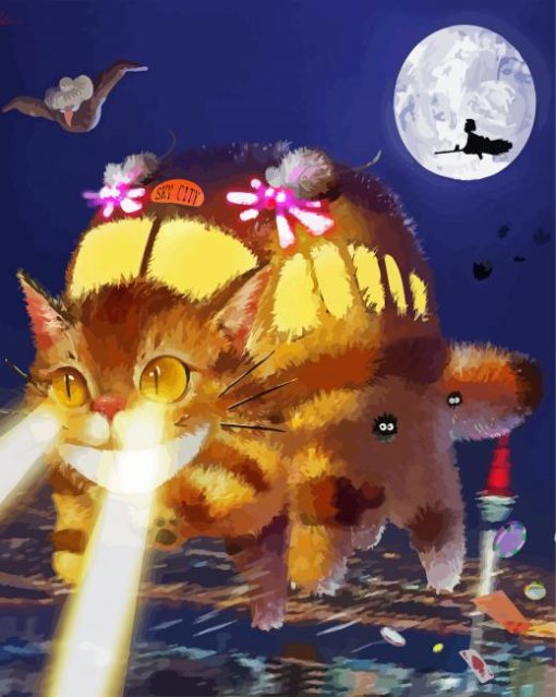 Cat Bus Totoro Character Art Diamond Painting
