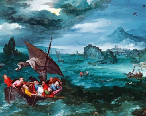 Christ In The Storm On Sea Of Galilee Diamond Painting