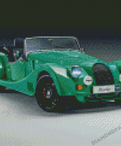 Green Vintage Morgan Car Diamond Painting