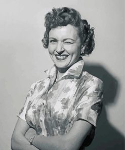 Monochrome Betty White Diamond Painting